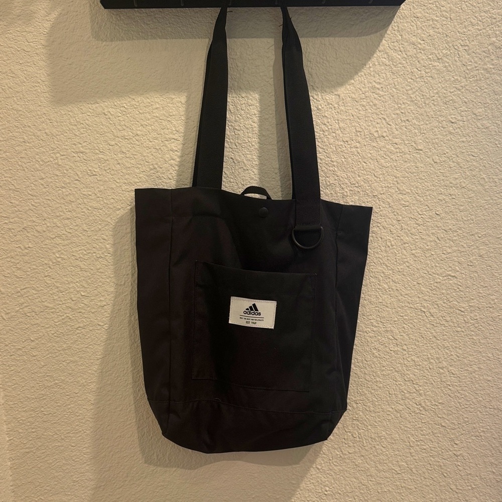 Adidas Black Canvas Tote Bag